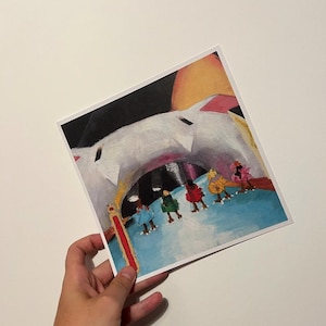 Final Fantasy 7 Chocobo Racing Inspired 8&quot; x 8&quot; Square Art Print