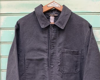 French Moleskin 1960's Workwear Jacket, Size M, Vintage Chore Coat