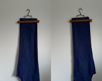 Vintage French Moleskin Trouser T85 Size W48L31 Bleu de Travail Pants