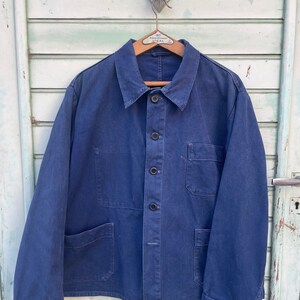 Size Large. French Workwear Jacket, Vintage 1960's Chore