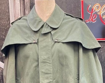 Vintage French Army Trench/Hunting/Game-keeper&#39;s Coat Size L, Vintage Military Mac. C02