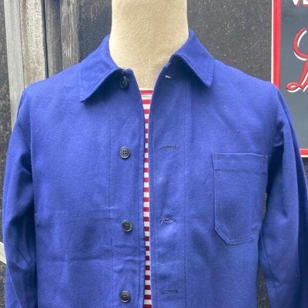 French Vintage Chore Coat. Un-worn Workwear Dead-stock! Size SMALL/MEDIUM. J44