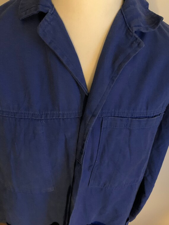 French Antique Garage Coat, Long Workwear Lab Coat