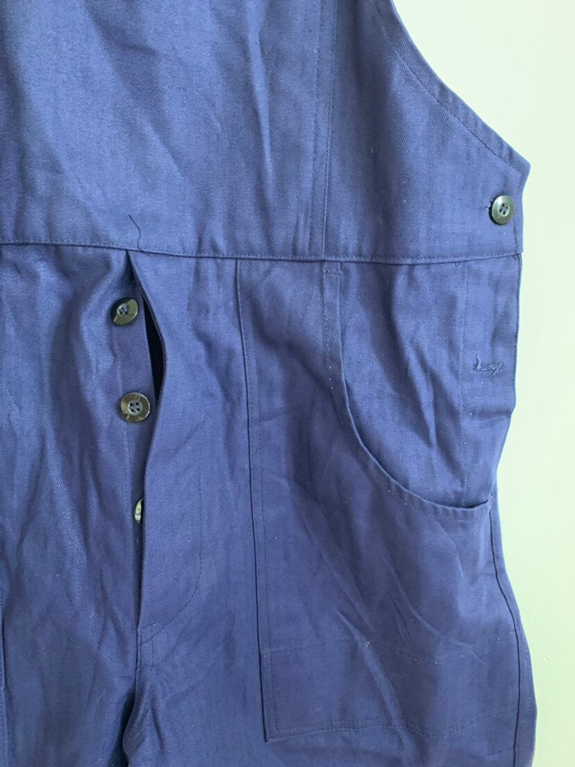 D23. Size MEDIUM Vintage French Dead-stock Blue Dungarees - Etsy UK