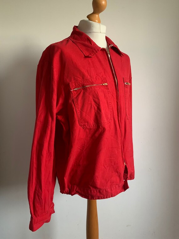 French RED Work-Wear, Size L, Vintage Work Coat, J