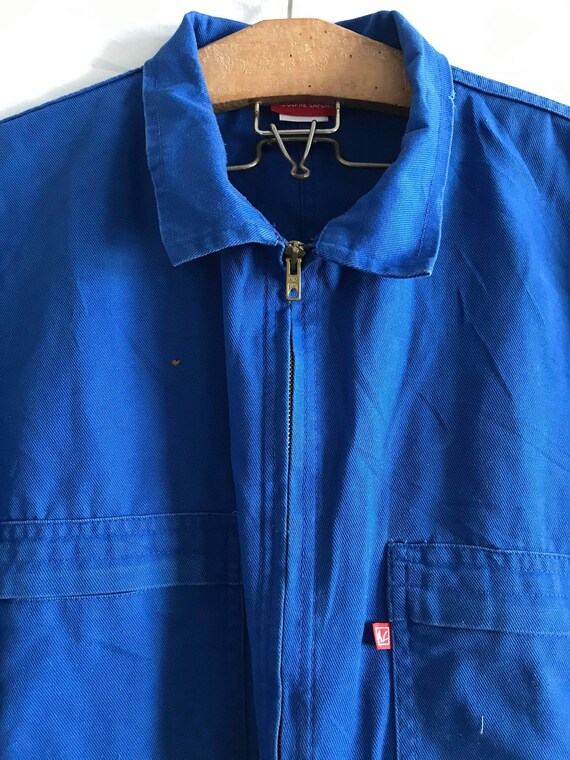 French Vintage Jumpsuit, Size XL, Blue Boiler-suit