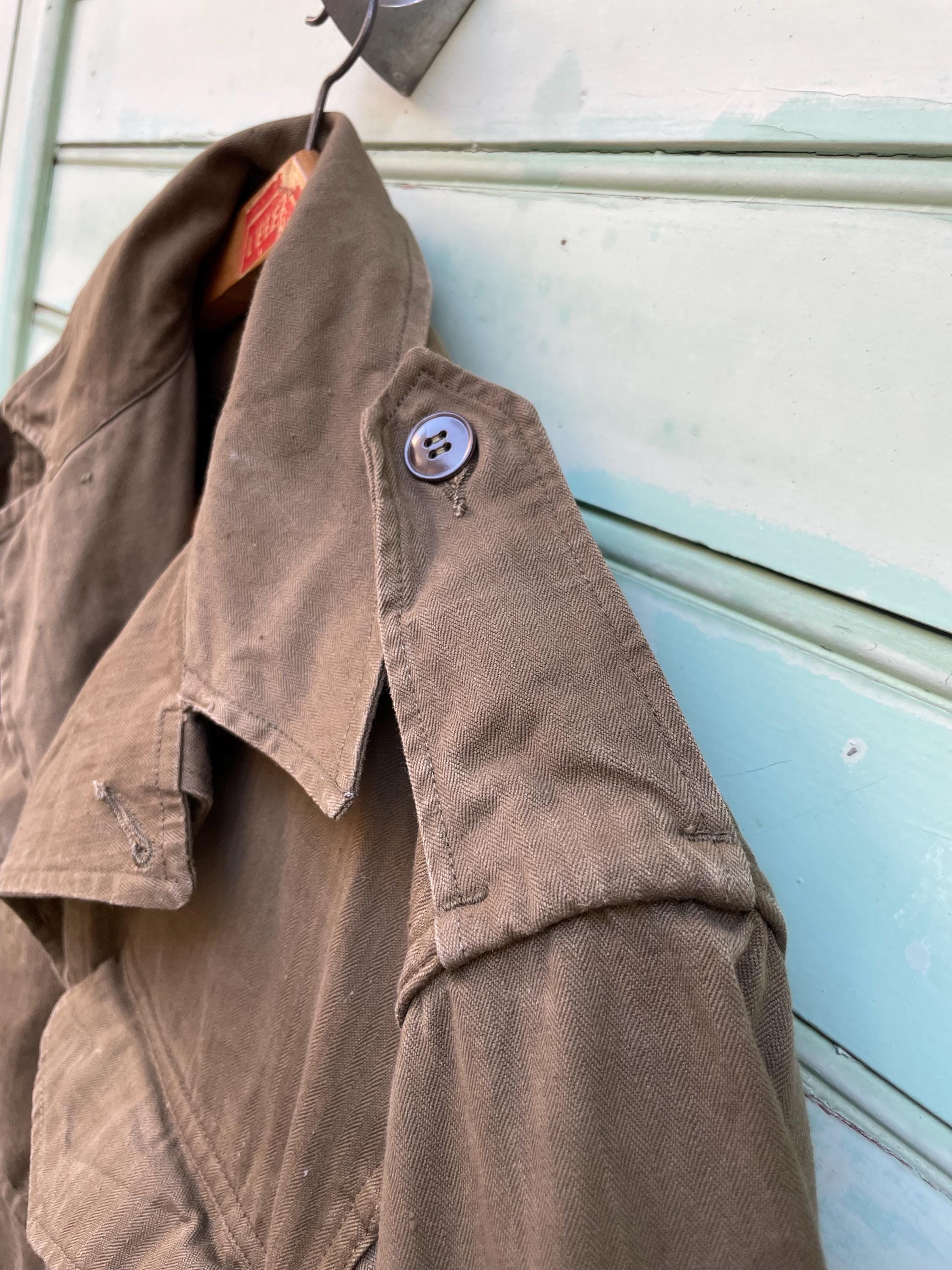 Vintage French M-47 Army Field Jacket, 100% HBT Cotton, 1950s