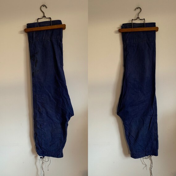 Vintage French Trouser, Size W32, Bleu de Travail