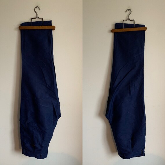 Vintage French Trouser, Size W44, bleu de travail