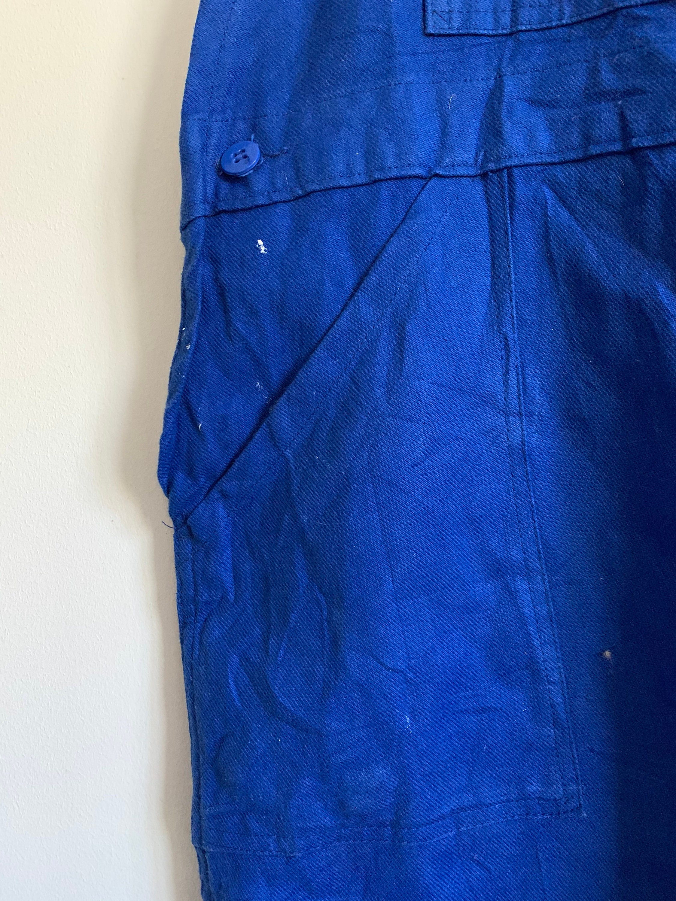 D02. Size M Vintage French Blue Dungarees Vintage 60's - Etsy UK