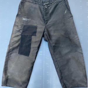French Black Moleskin Pants - Etsy