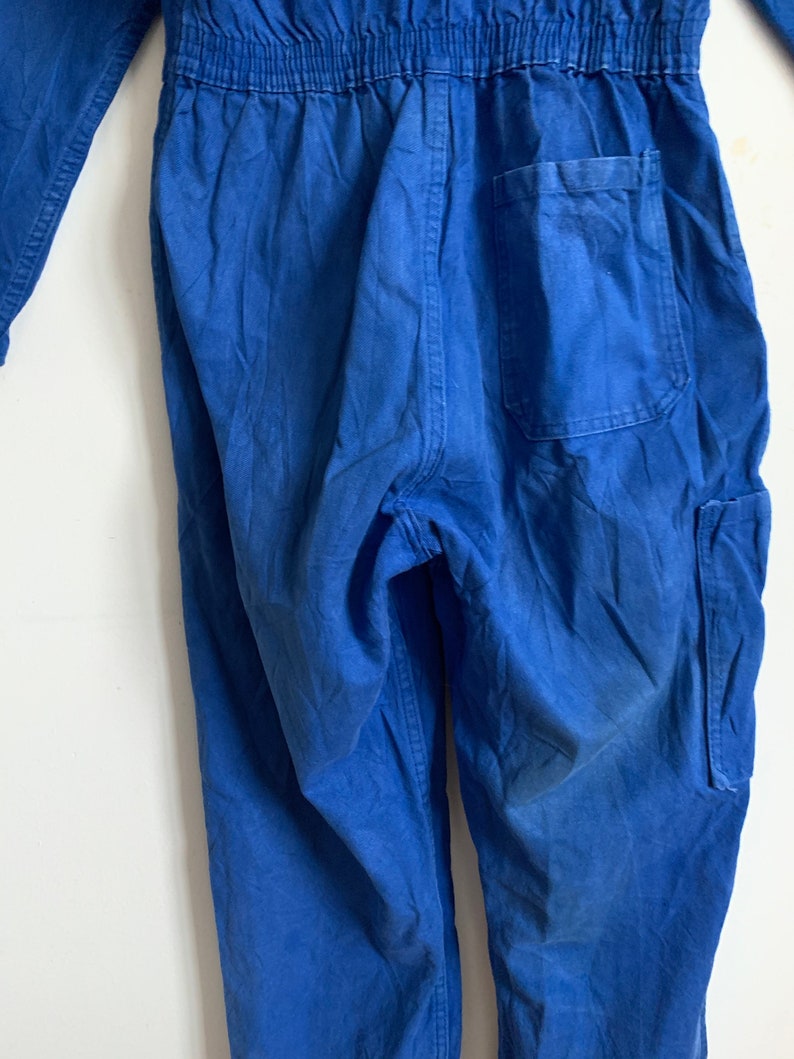 French Vintage Jumpsuit Blue Boilersuit Size S Overalls PC18
