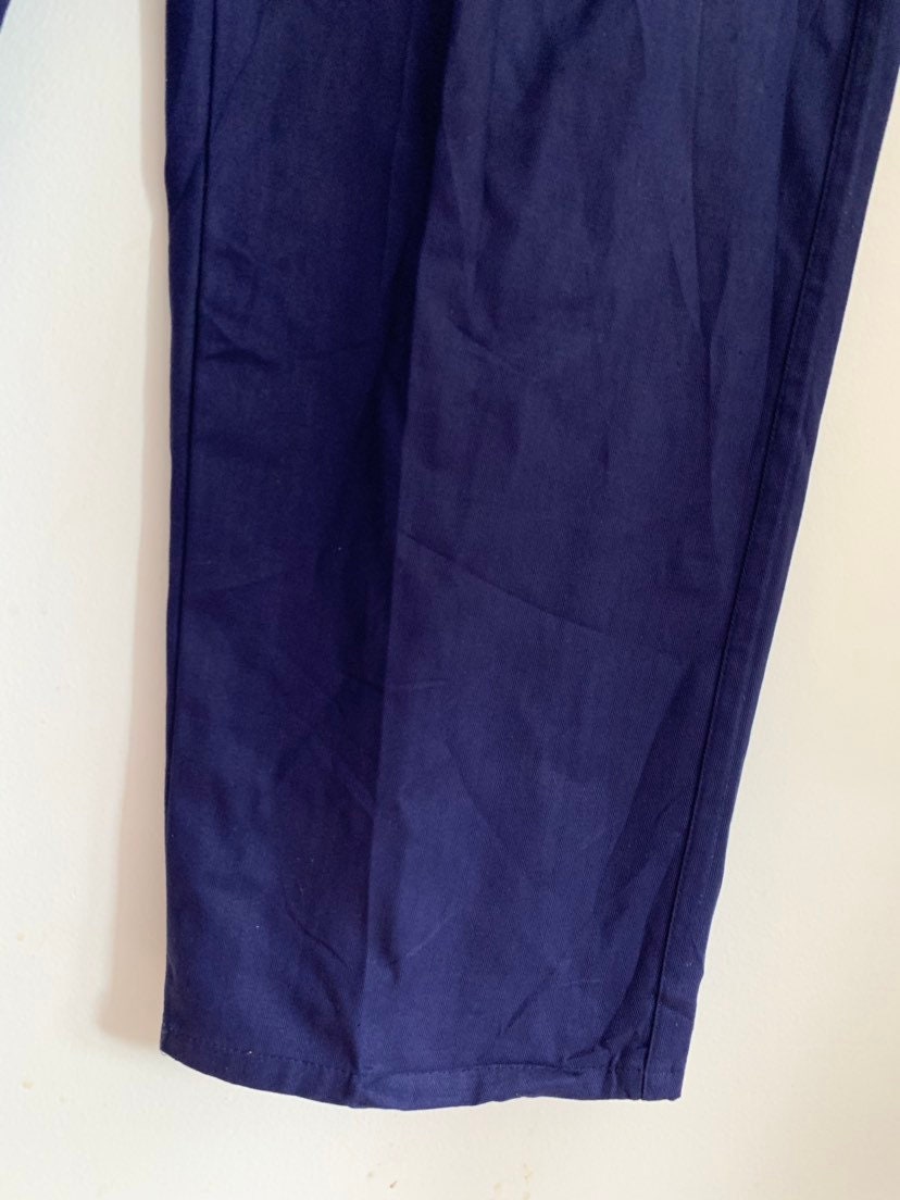 D23. Size MEDIUM Vintage French Dead-stock Blue Dungarees - Etsy UK