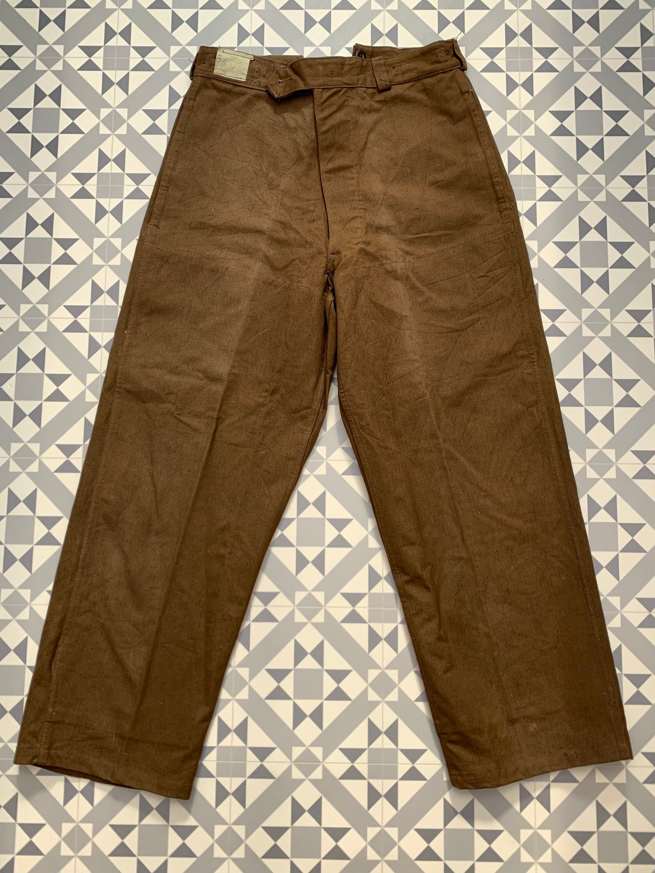 Vintage French Brown Railway Pants Size W34. Un-worn - Etsy