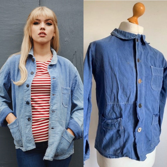 French 1950's Workwear Jacket, Size M, Vintage Fad