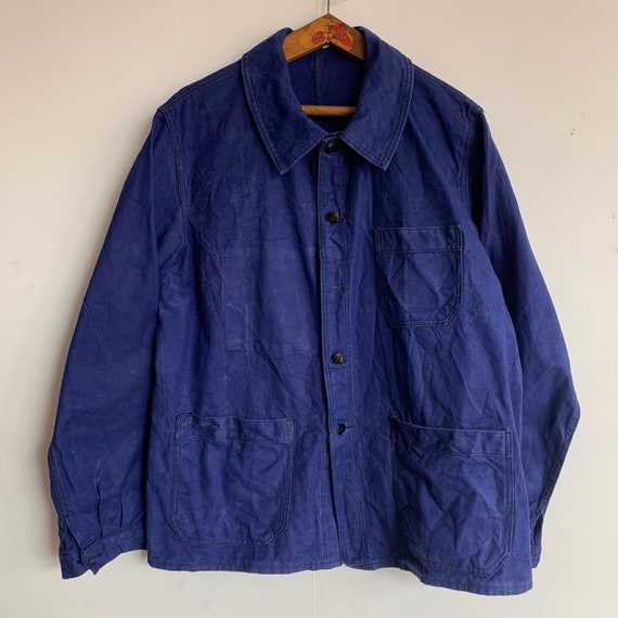 French 1960's Workwear Jacket, Size L, Vintage Cho