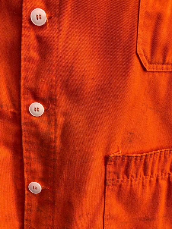 French Orange Workwear, Size XL, Vintage Work Coa… - image 5