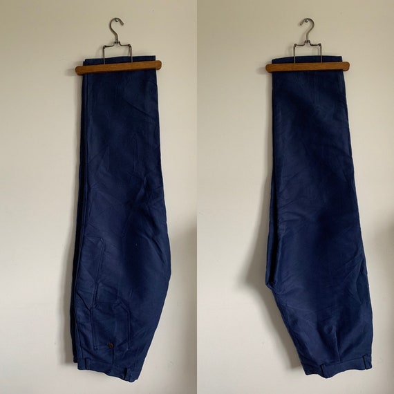 Vintage French Trouser, Size W46, Bleu de Travail