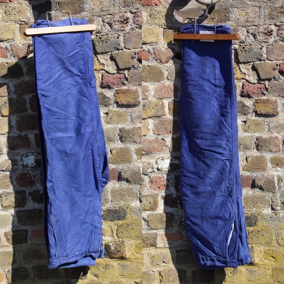 Vintage French Workwear Trouser, Size W34, Bleu de