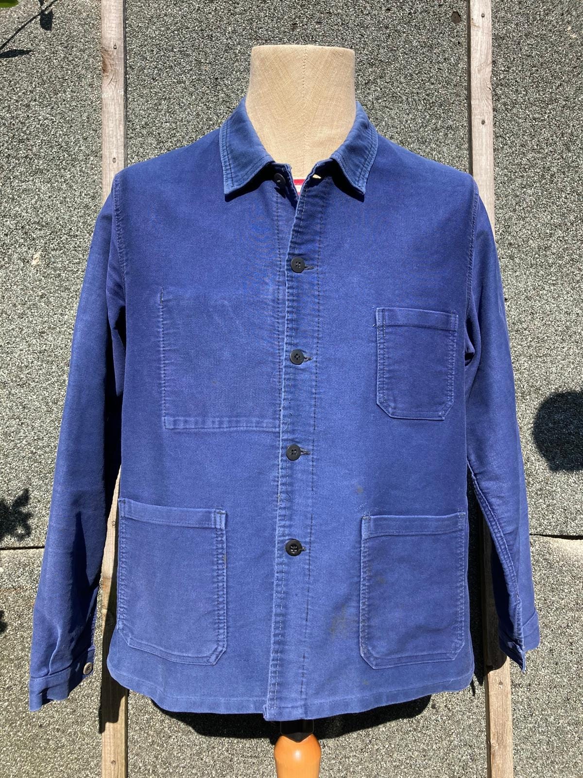 Size Small, French Moleskin Workwear Jacket, Worn and Faded 
