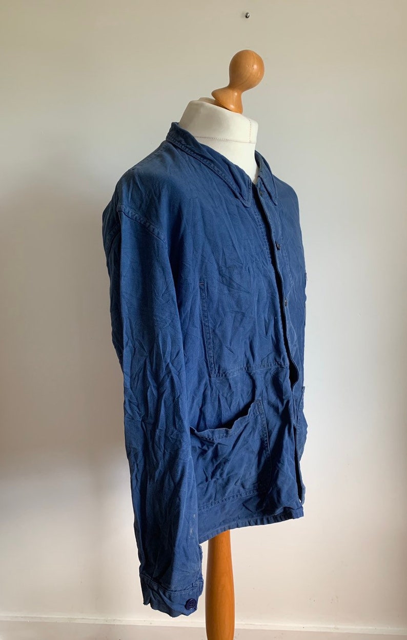 Vintage Work Coat FJ21 Size L French Work-wear 1960/'S