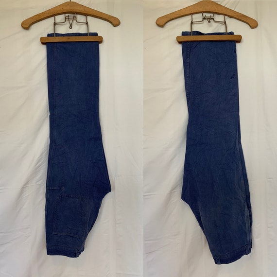 Vintage French Trouser, Size W32/L29, Bleu de Trav