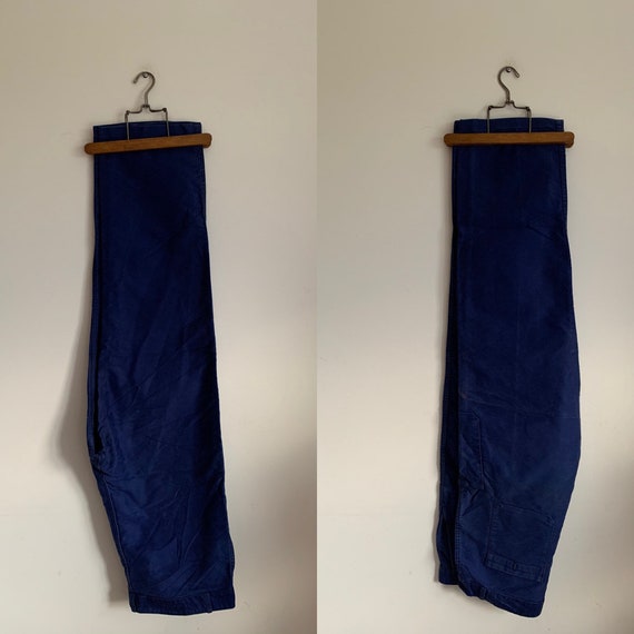 Vintage French Trouser, Size W38, Bleu de Travail
