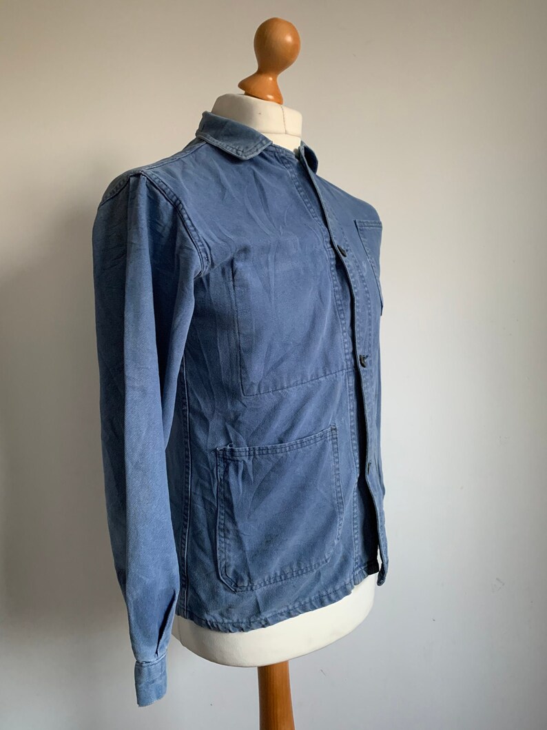 French 1950/'s Work-wear Jacket Vintage Chore Coat Size M NP6