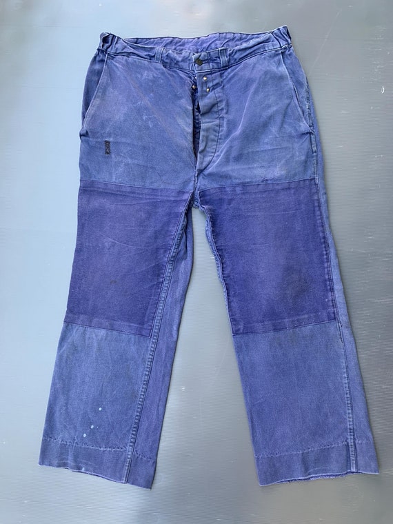 パンツ FRENCH VINTAGE COTTON work pants Vintage 50s French Train Worker Pants | Vibrant Brown Heavy