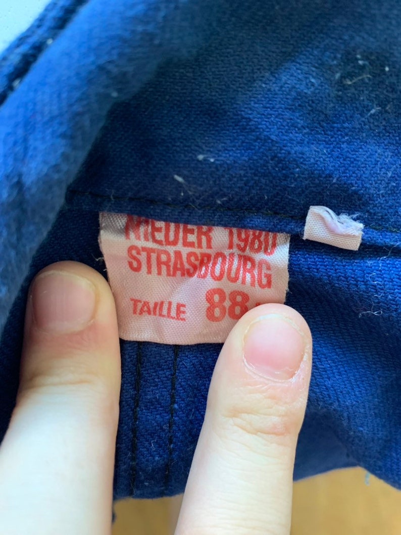 Vintage Chore Coat FK9 Size M French 1960/'s Work-wear Jacket
