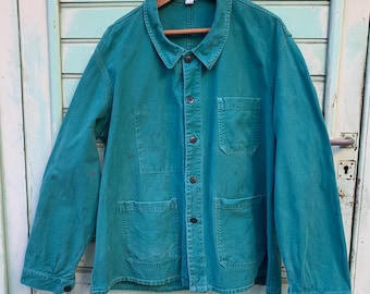French Green Workwear Jacket, Size S/M, Un-worn Vintage French Green Workwear Jacket, Size S/M, Un-worn Vintage
