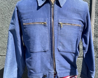 French Cyclist Style Work Jacket, XXL - Etsy