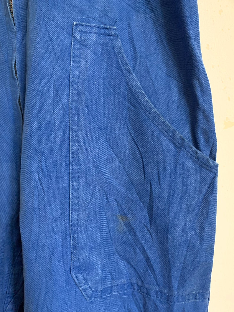 French Vintage Jumpsuit Blue Boilersuit Size S Overalls PC18