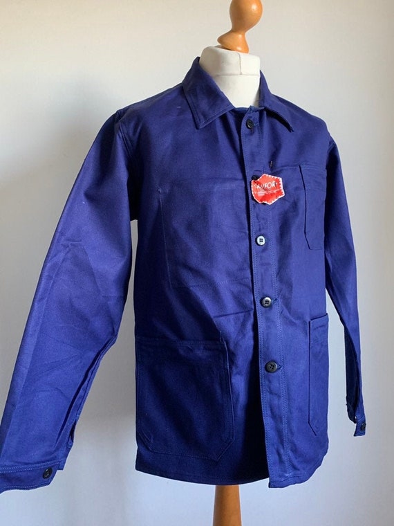 Vintage French Chore Coat, Size L, Dead-StockBlue