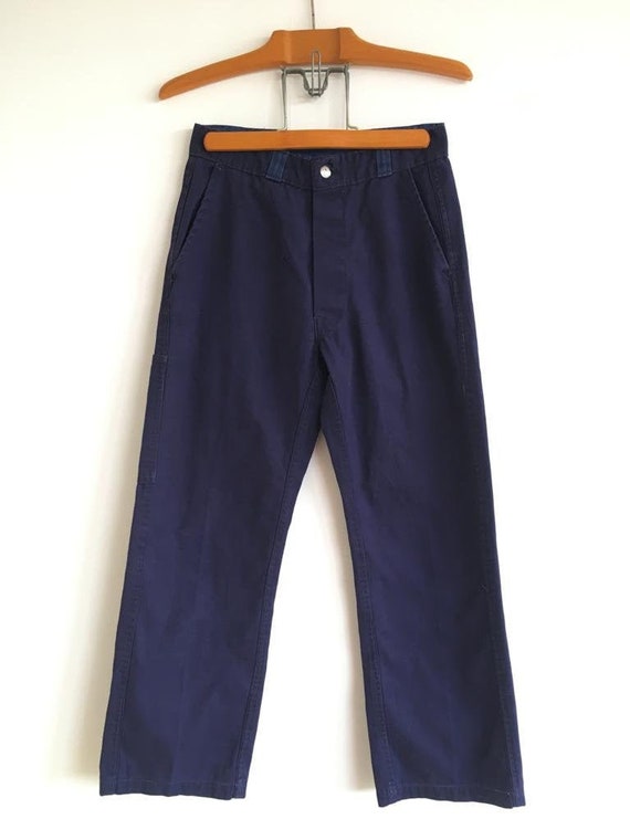 Vintage French Trouser, Size W28, Bleu de Travail