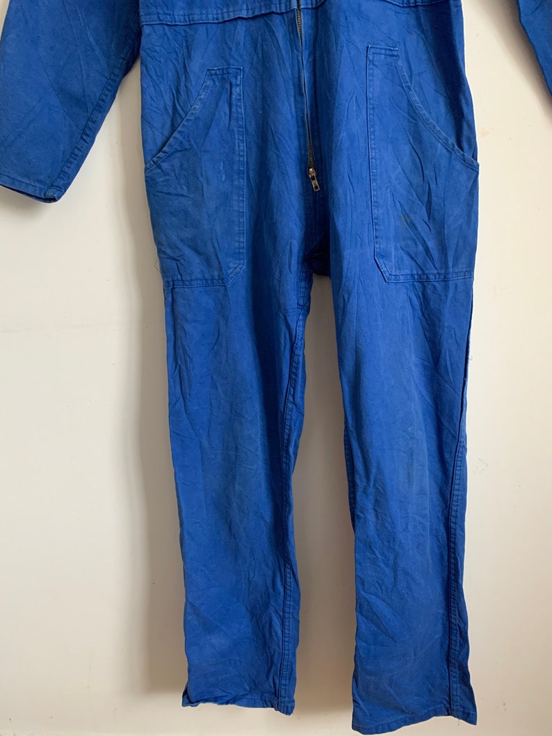 French Vintage Jumpsuit Blue Boilersuit Size S Overalls PC18