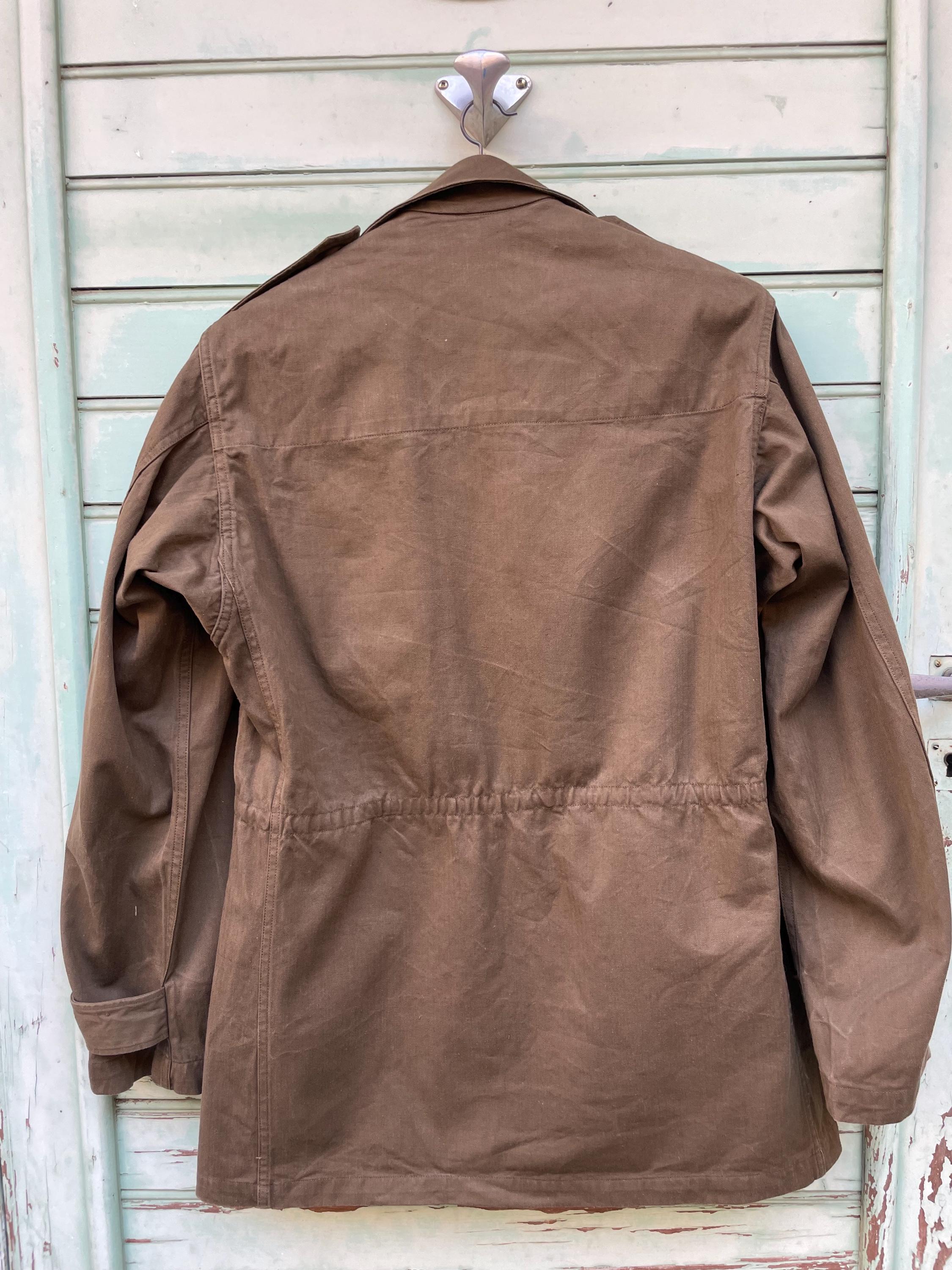 Vintage French M-47 Army Field Jacket, 100% HBT Cotton, 1950s