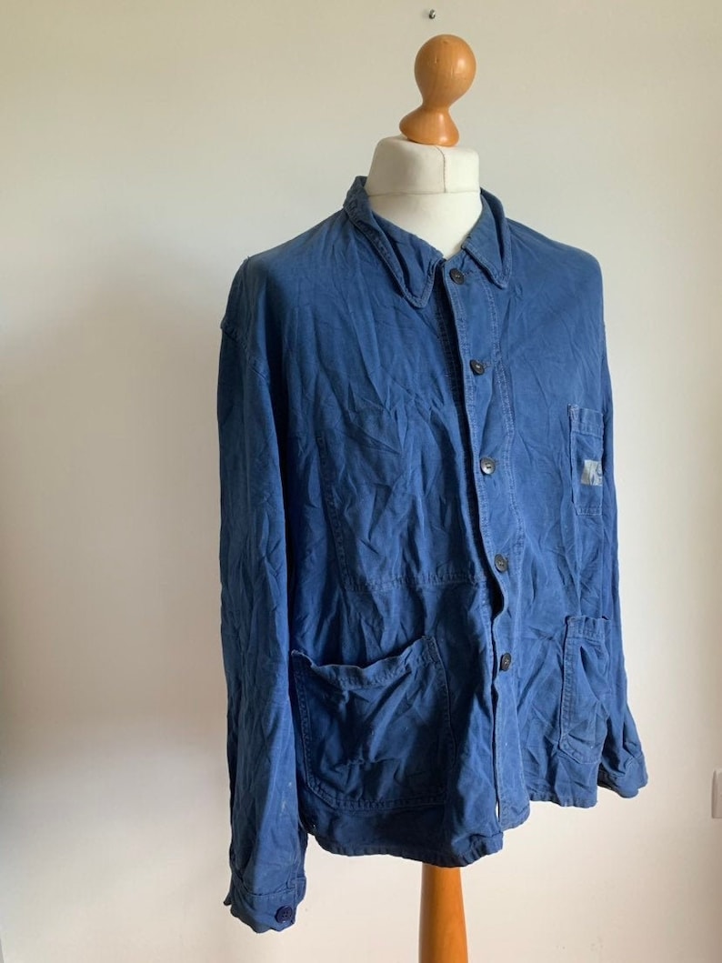 Vintage Work Coat FJ21 Size L French Work-wear 1960/'S