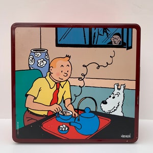Tintin Collectable Limited edition Biscuit tin from 2006, Blue Lotus