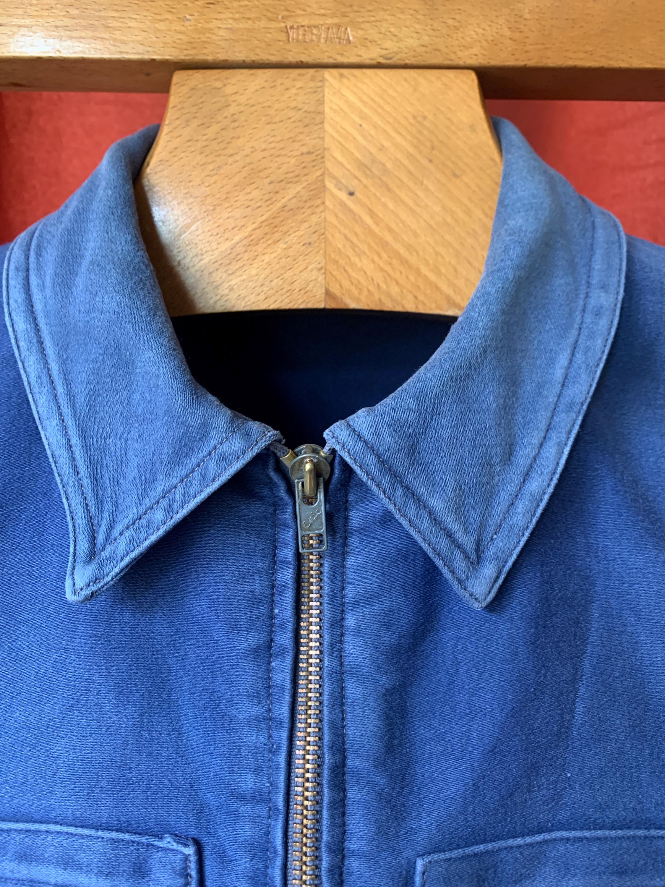 40〜50's French Twill Jacket crazypattern 60s Style French Navy