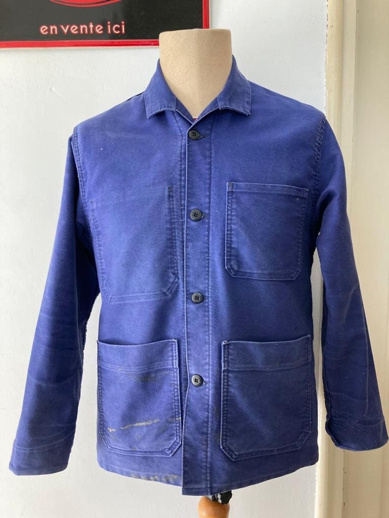 French Moleskin 1960's Workwear Jacket, Size M, Vintage