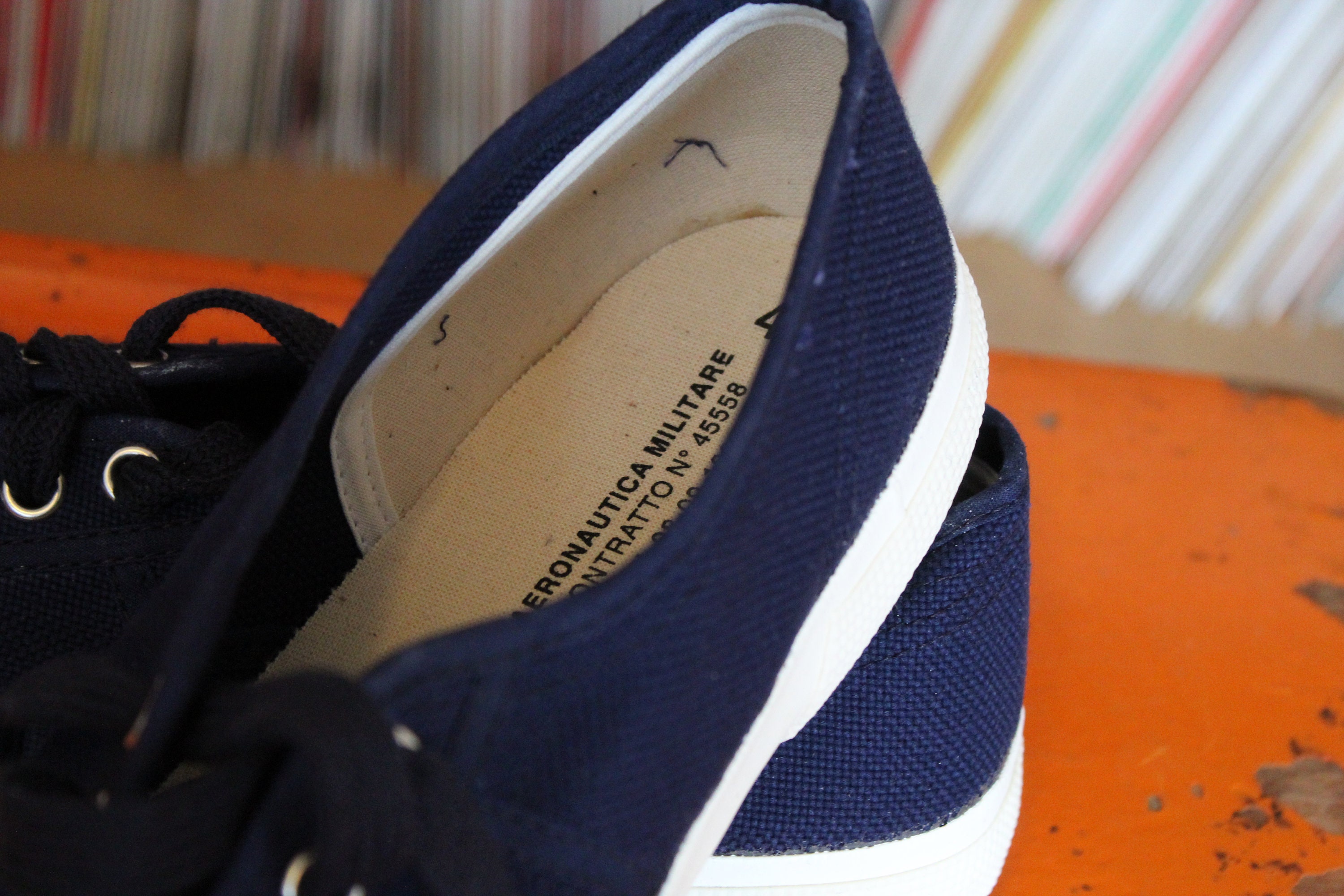 Vintage Italian Naval Blue Sneakers, Deck Shoes, Un-worn