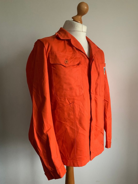 French Workwear, Size L, Vintage Orange Chore-Coat