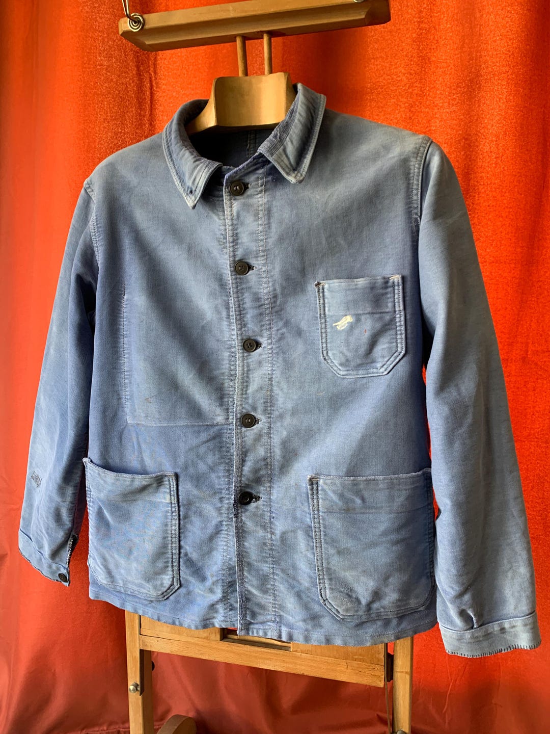 Size Small, Exceptional French Moleskin Workwear Jacket, Le Diable