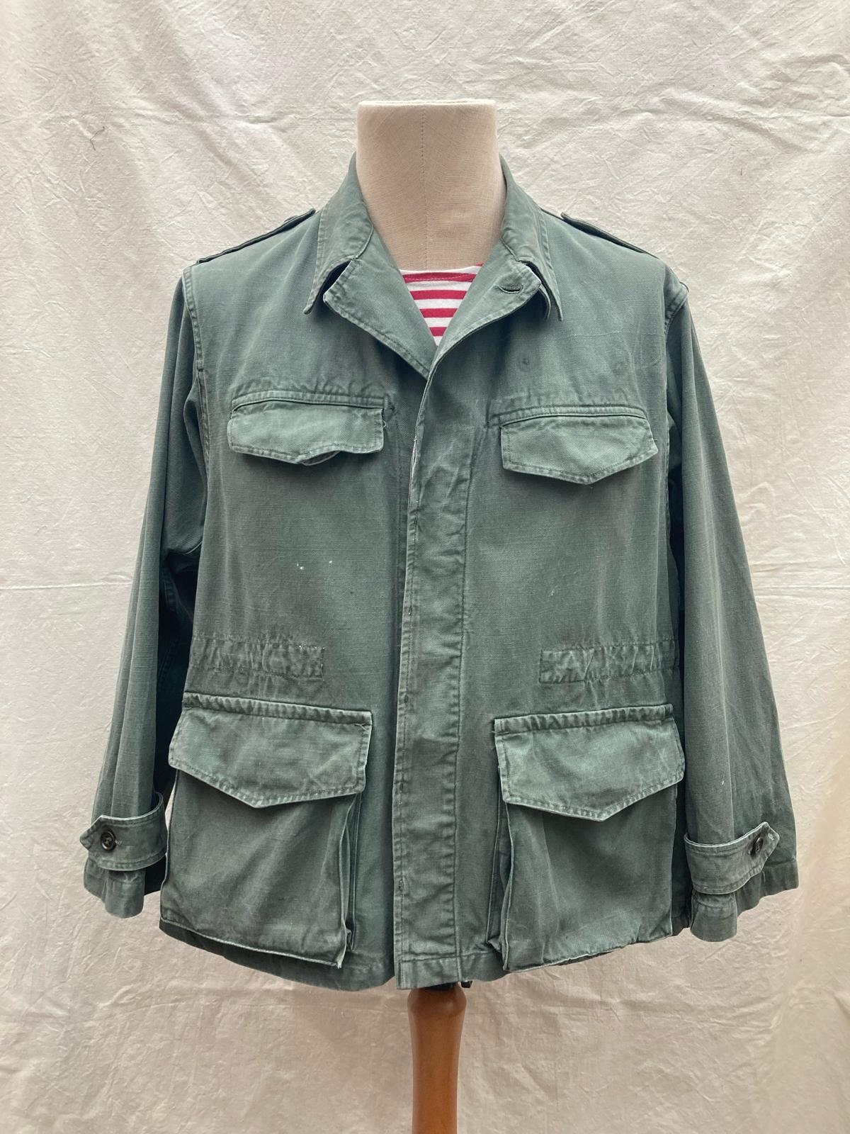 Size M, Vintage Worn, French M47 French Army Field Jacket Size M, Vintage Worn, French M47 French Army Field Jacket