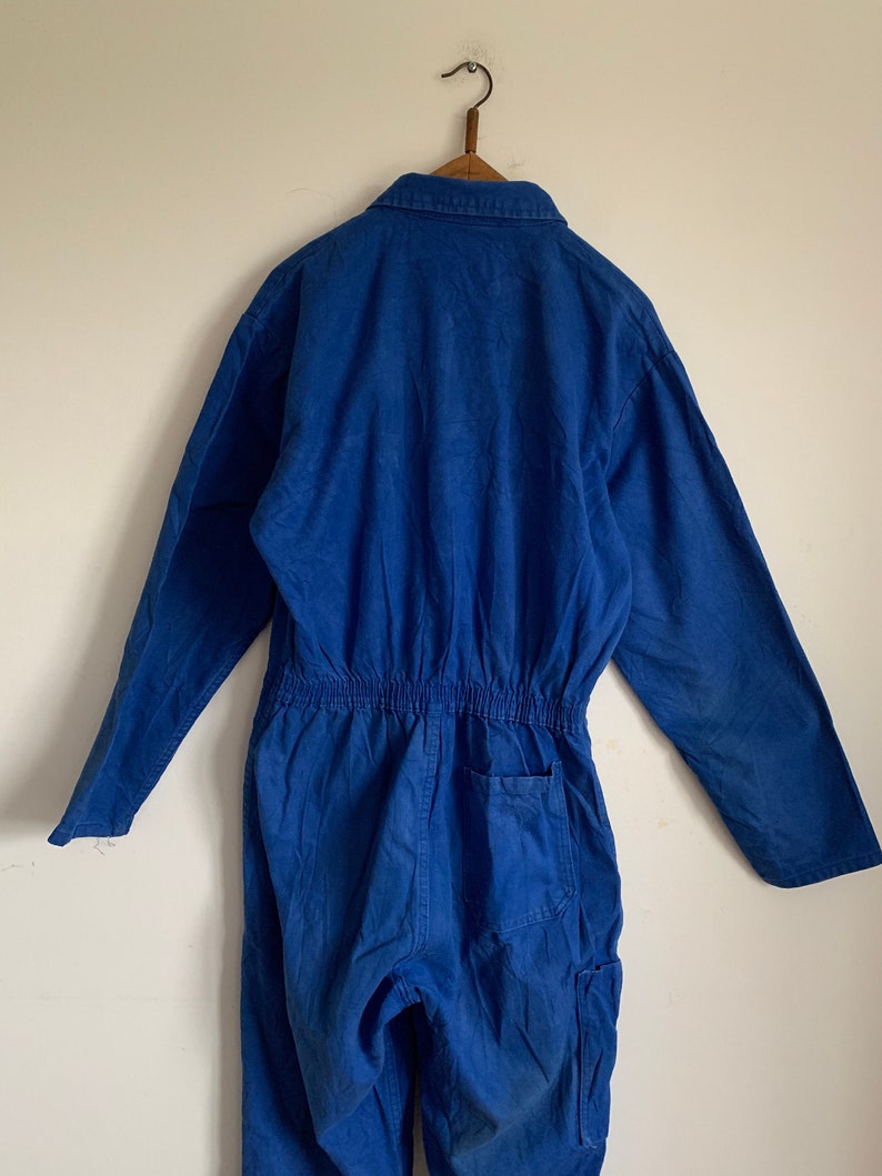 French Vintage Jumpsuit Blue Boilersuit Size S Overalls PC18