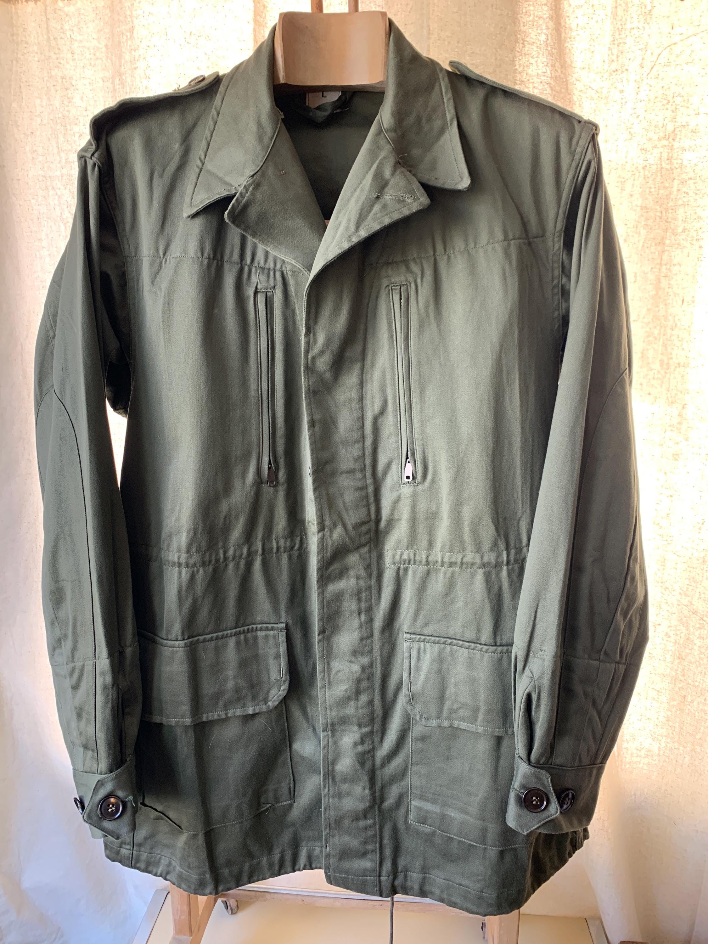 Vintage French army M64 olive field jacket combat coat