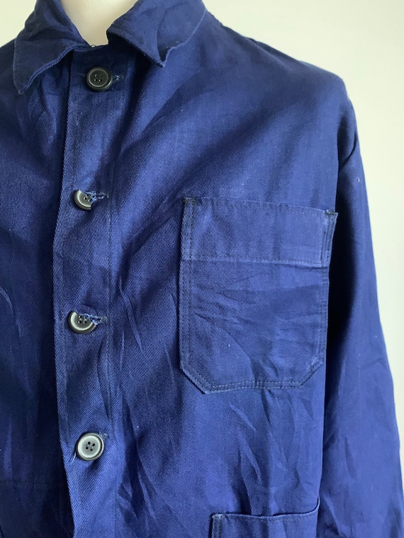 French Workwear Jacket, Size L, Vintage Work Coat,