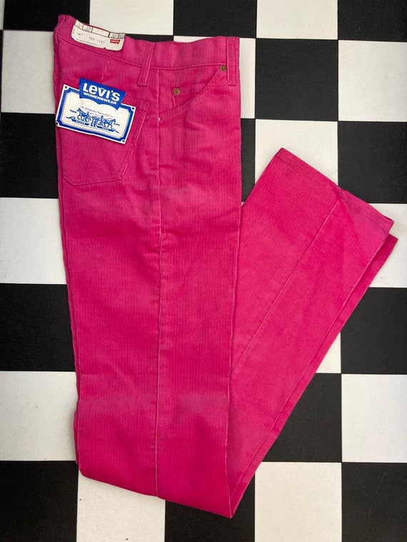 Rare Dead-Stock 1970's, Pink Levi's Corduroy Pant… - image 2