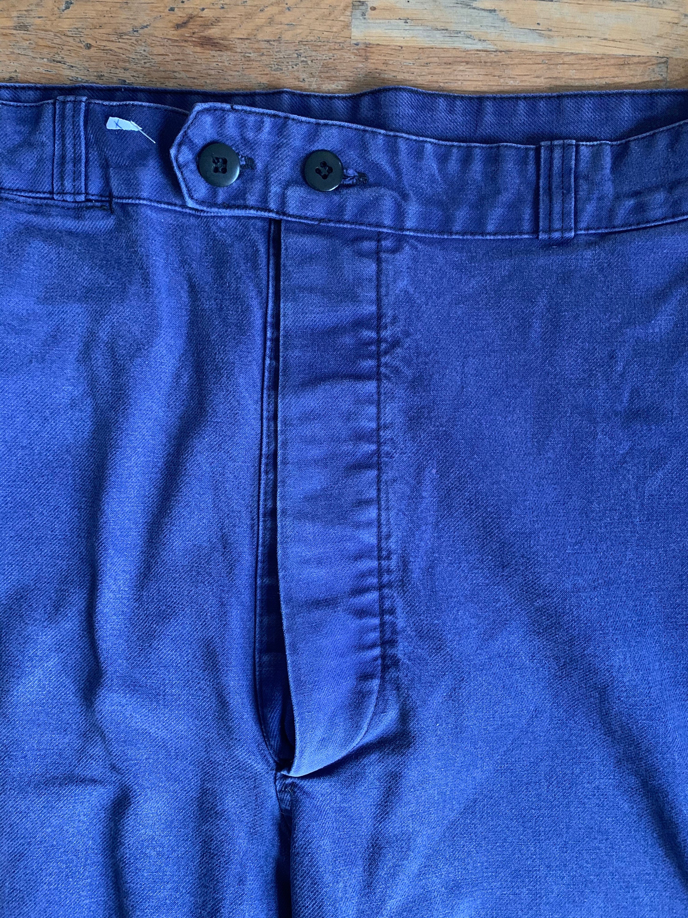 T52. Vintage French Blue Trouser Workwear Size W44 L24 Bleu - Etsy UK
